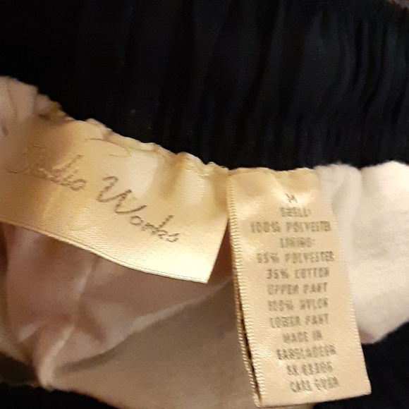 Studio Works lime green navy track workout suit Jacket Pants Petite Medium EUC … - Picture 7 of 9